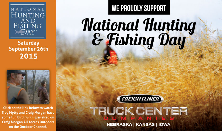 Tomorrow is National Hunting and Fishing Day! 09/25/2015 Nebraska,Kansas,Iowa